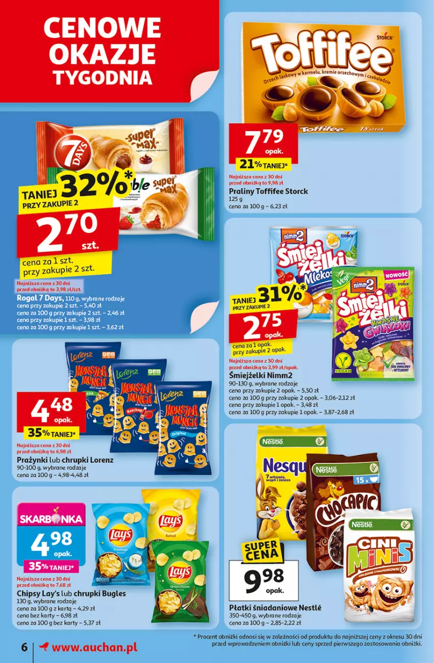Gazetka promocyjna Auchan - Dobra Zabawa to Poważna Sprawa Moje - ważna 29.05 do 04.06.2025 - strona 8 - produkty: Chipsy, Chrupki, Danio, Lorenz, Nimm2, Praliny, Toffifee