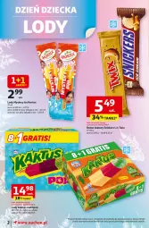 Gazetka promocyjna Auchan - Dobra Zabawa to Poważna Sprawa Moje - Gazetka - ważna od 04.06 do 04.06.2025 - strona 2 - produkty: Kaktus, Twix, Snickers, Lody, Baton, Hortex