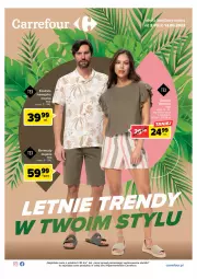 Gazetka promocyjna Carrefour - Gazetka Letnie trendy - Gazetka - ważna od 13.05 do 13.05.2023 - strona 1 - produkty: Bermudy, Kosz, Koszula