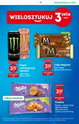 Gazetka promocyjna Żabka - Gazetka - ważna od 28.09 do 28.09.2021 - strona 3 - produkty: Ciastka, Gra, Napój energetyczny, O nas, Lody, Napój, Milka