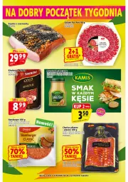 Gazetka promocyjna Prim Market - Gazetka - ważna od 06.05 do 06.05.2026 - strona 21 - produkty: Kurczak, Sok, Por, Pur, Mus, Salami, Sokołów, Hamburger, Szynka, Burger, Musztarda