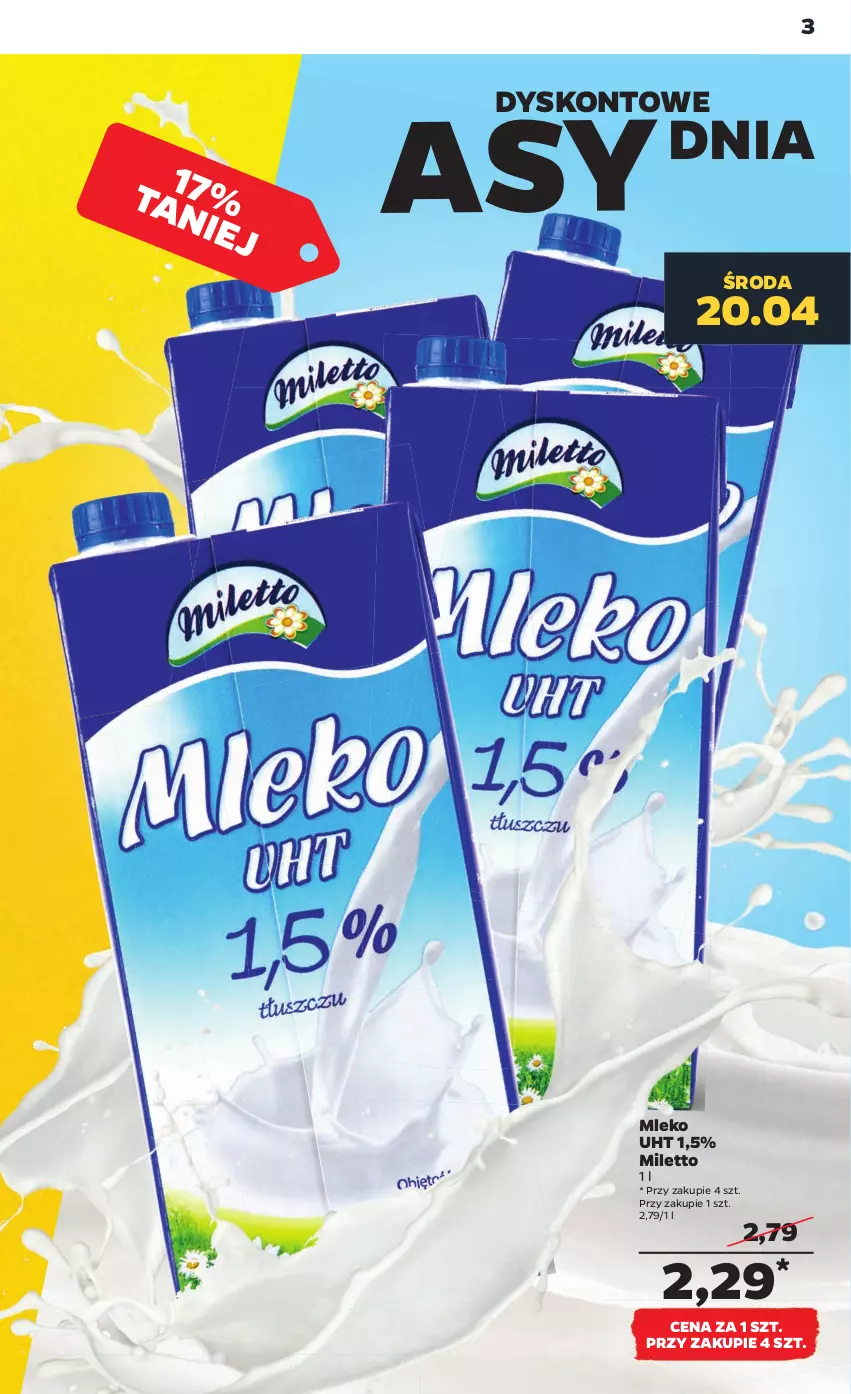 Gazetka promocyjna Netto - Gazetka spożywcza - ważna 19.04 do 24.04.2022 - strona 3 - produkty: Mleko