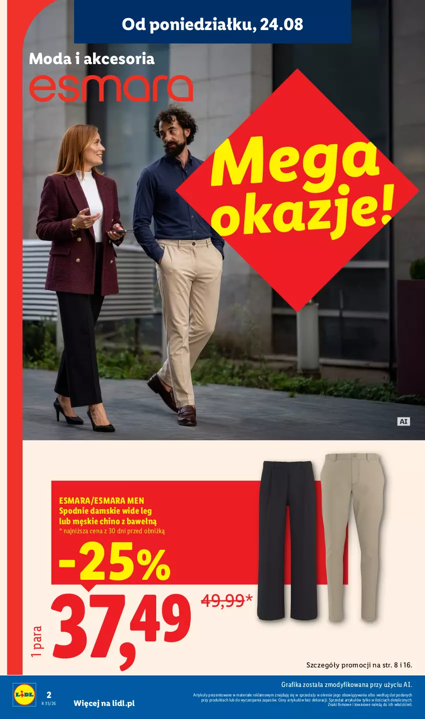 Gazetka promocyjna Lidl - Gazetka ważna od 24.08. do 30.08. - ważna 24.08 do 30.08.2026 - strona 2 - produkty: Gra, Grafika, Moda, Spodnie