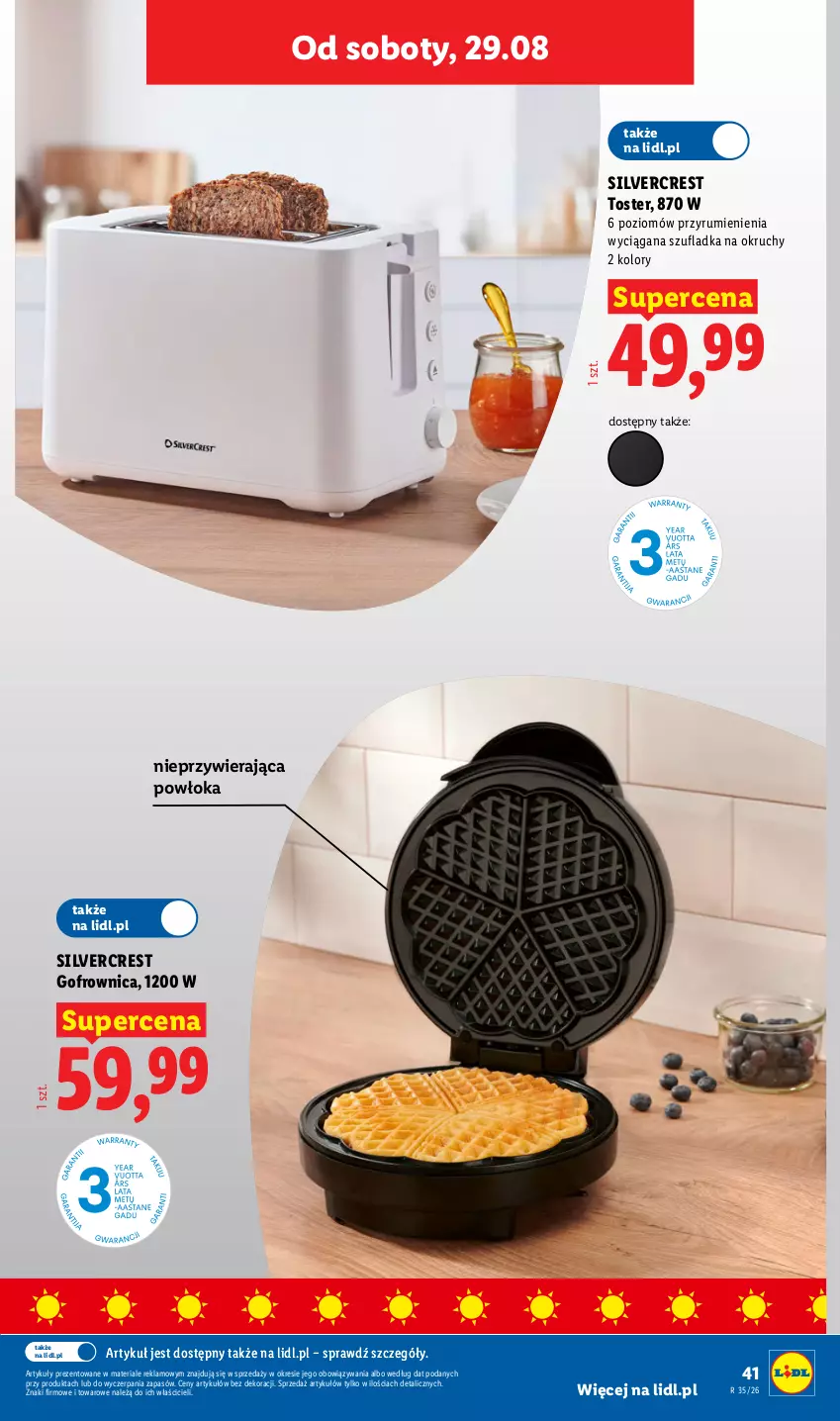 Gazetka promocyjna Lidl - Gazetka ważna od 24.08. do 30.08. - ważna 24.08 do 30.08.2026 - strona 47 - produkty: Gofrownica, Rum, Silvercrest, Toster