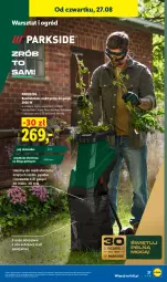 Gazetka promocyjna Lidl - Gazetka ważna od 24.08. do 30.08. - Gazetka - ważna od 30.08 do 30.08.2026 - strona 33 - produkty: Parkside, Noż, Rozdrabniacz, Torba, Ogród