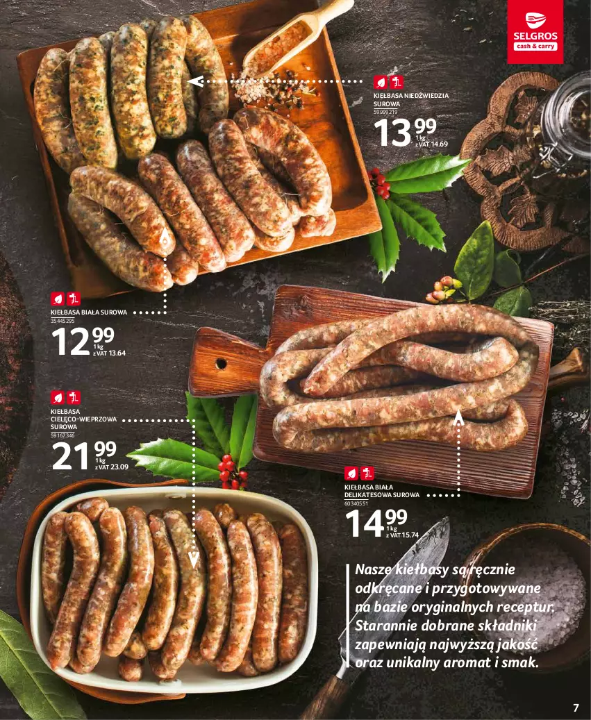 Gazetka promocyjna Selgros - Oferta spożywcza - ważna 25.11 do 01.12.2021 - strona 7 - produkty: Gin, Kiełbasa, Kiełbasa biała