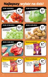 Gazetka promocyjna Odido - Gazetka - Gazetka - ważna od 04.05 do 04.05.2023 - strona 2 - produkty: Sałata lodowa, Pomidorki, Chipsy, Ziemniaki, Sałat, Winogrona, Crunchips, Arbuz, Wino, Lay’s