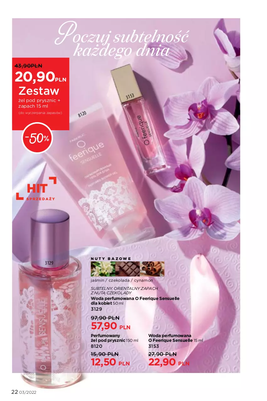 Gazetka promocyjna Faberlic - ważna 07.02 do 20.02.2022 - strona 22 - produkty: Czekolada, Nuty, Perfum, Woda, Woda perfumowana