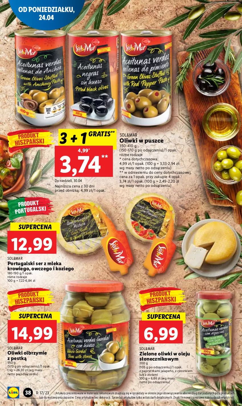 Gazetka promocyjna Lidl - GAZETKA - ważna 24.04 do 26.04.2023 - strona 48 - produkty: Gra, Olej, Oliwki, Por, Ser