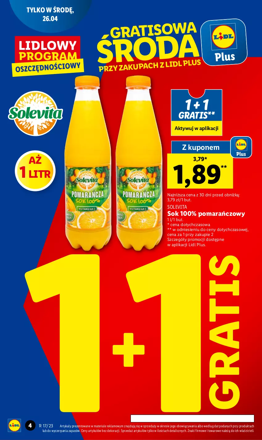 Gazetka promocyjna Lidl - GAZETKA - ważna 24.04 do 26.04.2023 - strona 6 - produkty: Gra, Sok, Vita C