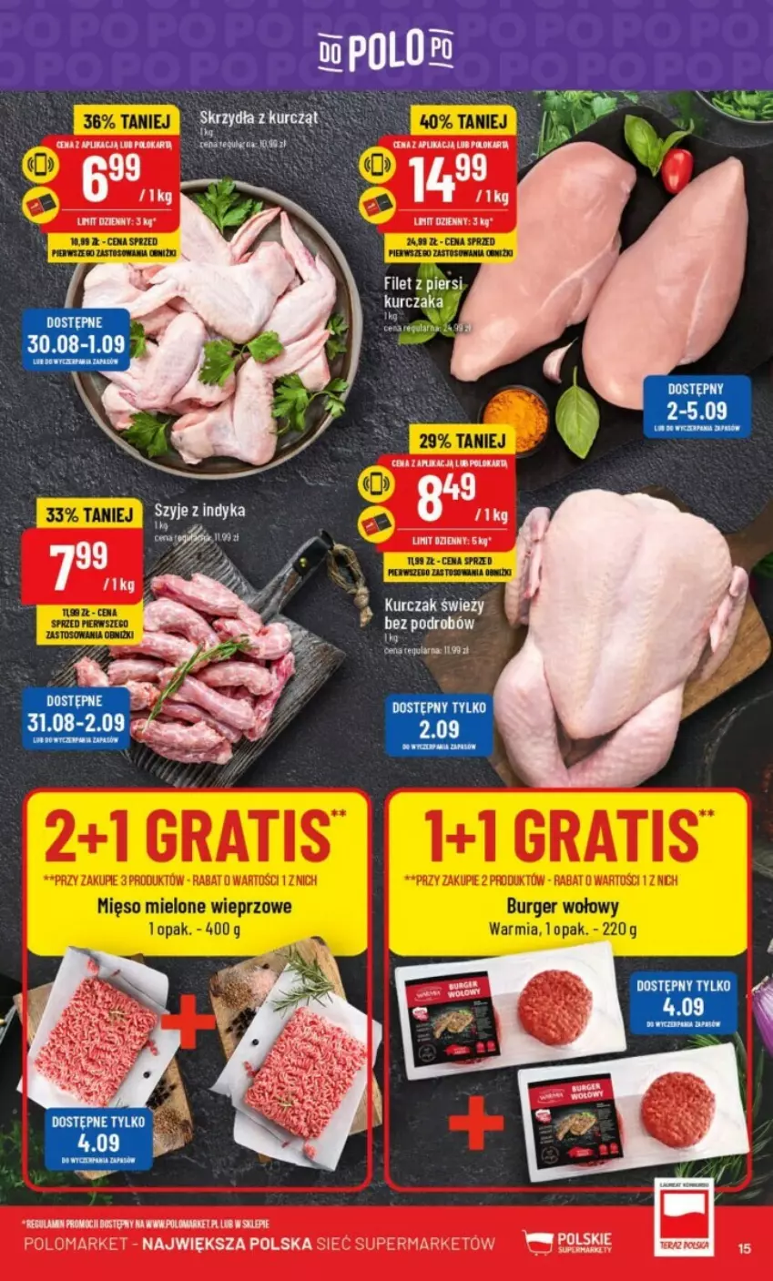 Gazetka promocyjna PoloMarket - ważna 30.08 do 05.09.2023 - strona 7 - produkty: Burger, Filet z piersi kurczaka, Kurczak