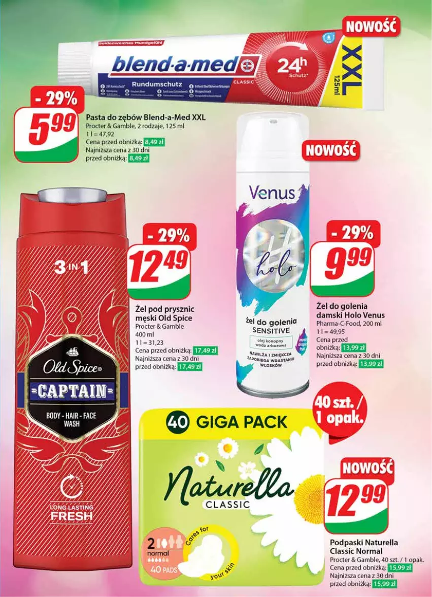 Gazetka promocyjna Dino - Gazetka 23 / 2024 - ważna 05.06 do 11.06.2024 - strona 59 - produkty: Arbuz, Blend-a-Med, Body, Fa, Naturell, Naturella, Old Spice, Olej, Pasta do zębów, Podpaski, Venus