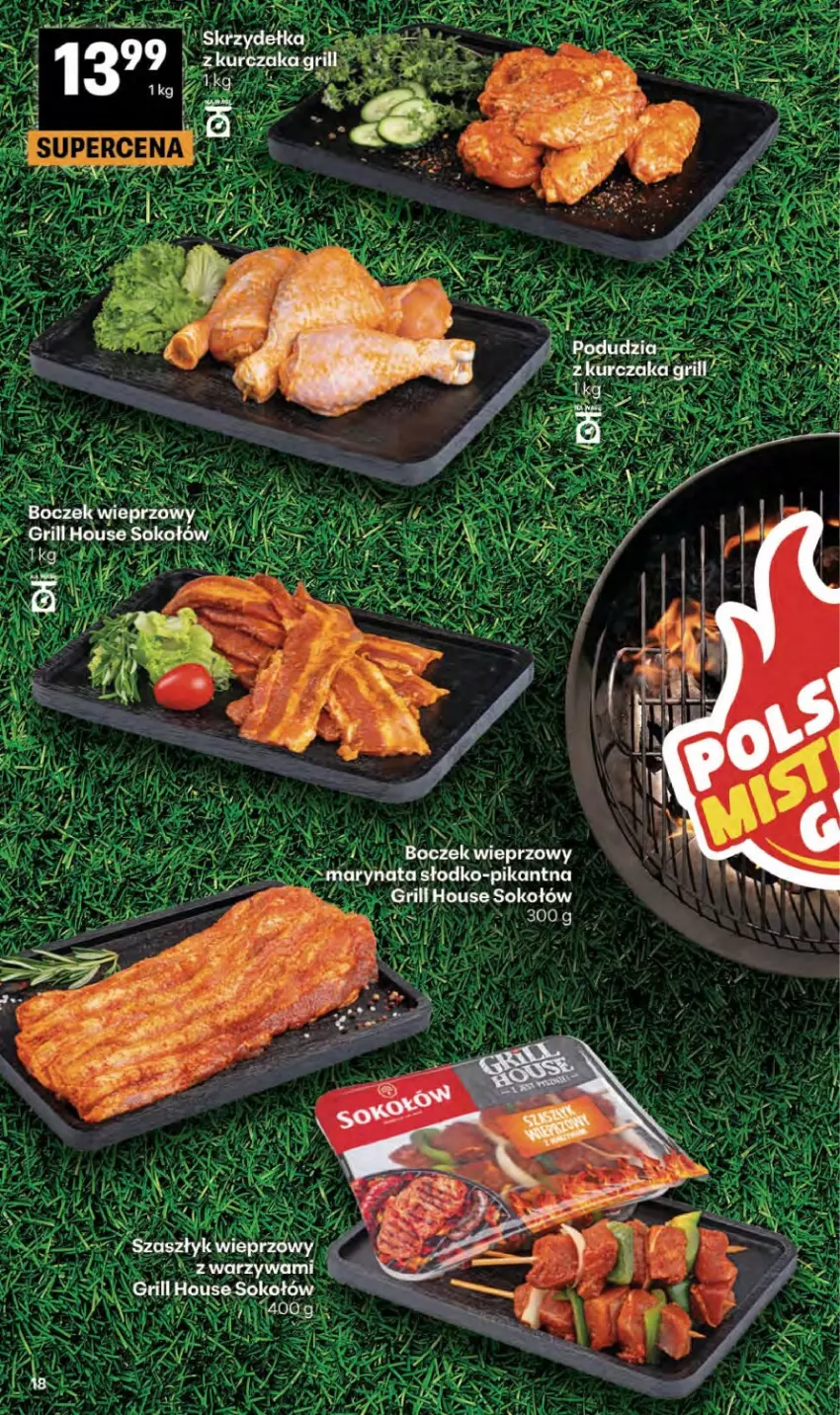 Gazetka promocyjna Delikatesy Centrum - Franczyza DC25 Czwartek - ważna 18.06 do 24.06.2026 - strona 18 - produkty: Boczek, Boczek wieprzowy, Grill, Sok, Sokołów