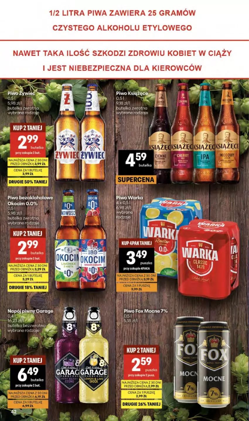 Gazetka promocyjna Delikatesy Centrum - Franczyza DC25 Czwartek - ważna 18.06 do 24.06.2026 - strona 42 - produkty: Fa, Gra, Koc, Napój, Okocim, Piec, Piwa, Piwo, Warka