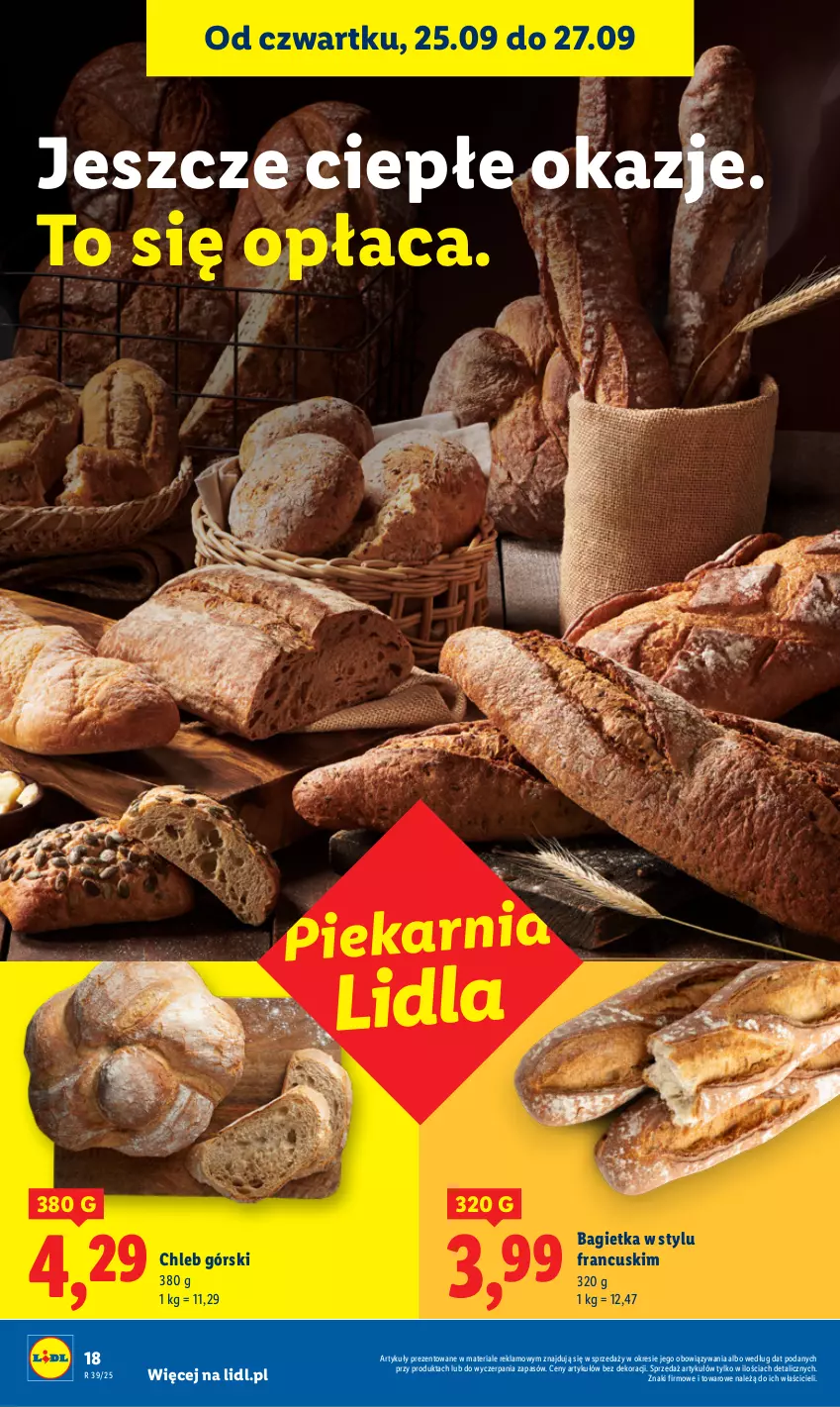 Gazetka promocyjna Lidl - GAZETKA - ważna 25.09 do 27.09.2025 - strona 20 - produkty: Bagietka, Chleb