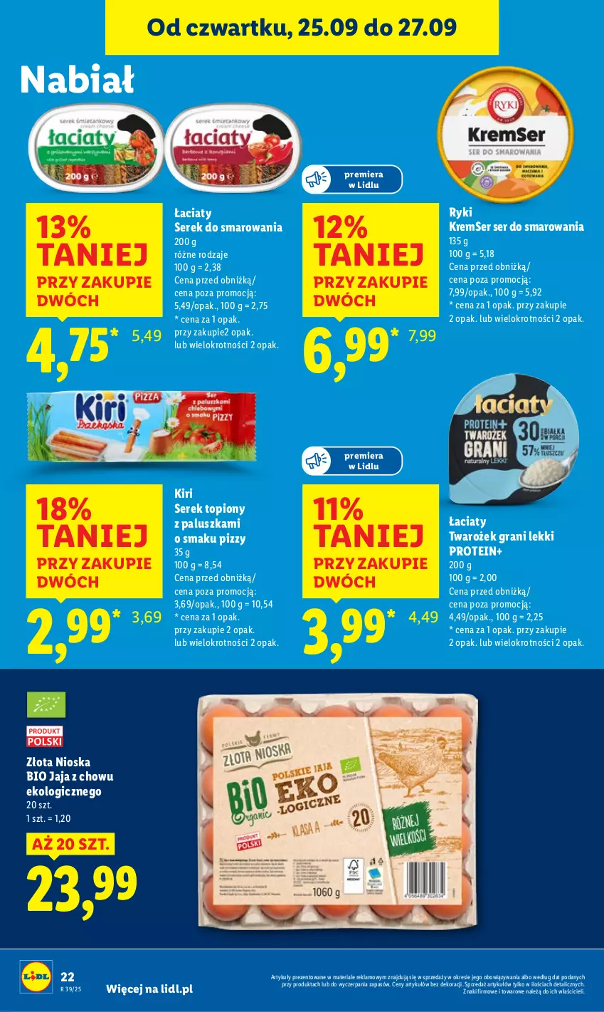 Gazetka promocyjna Lidl - GAZETKA - ważna 25.09 do 27.09.2025 - strona 24 - produkty: Gra, Jaja, Ser, Serek, Top