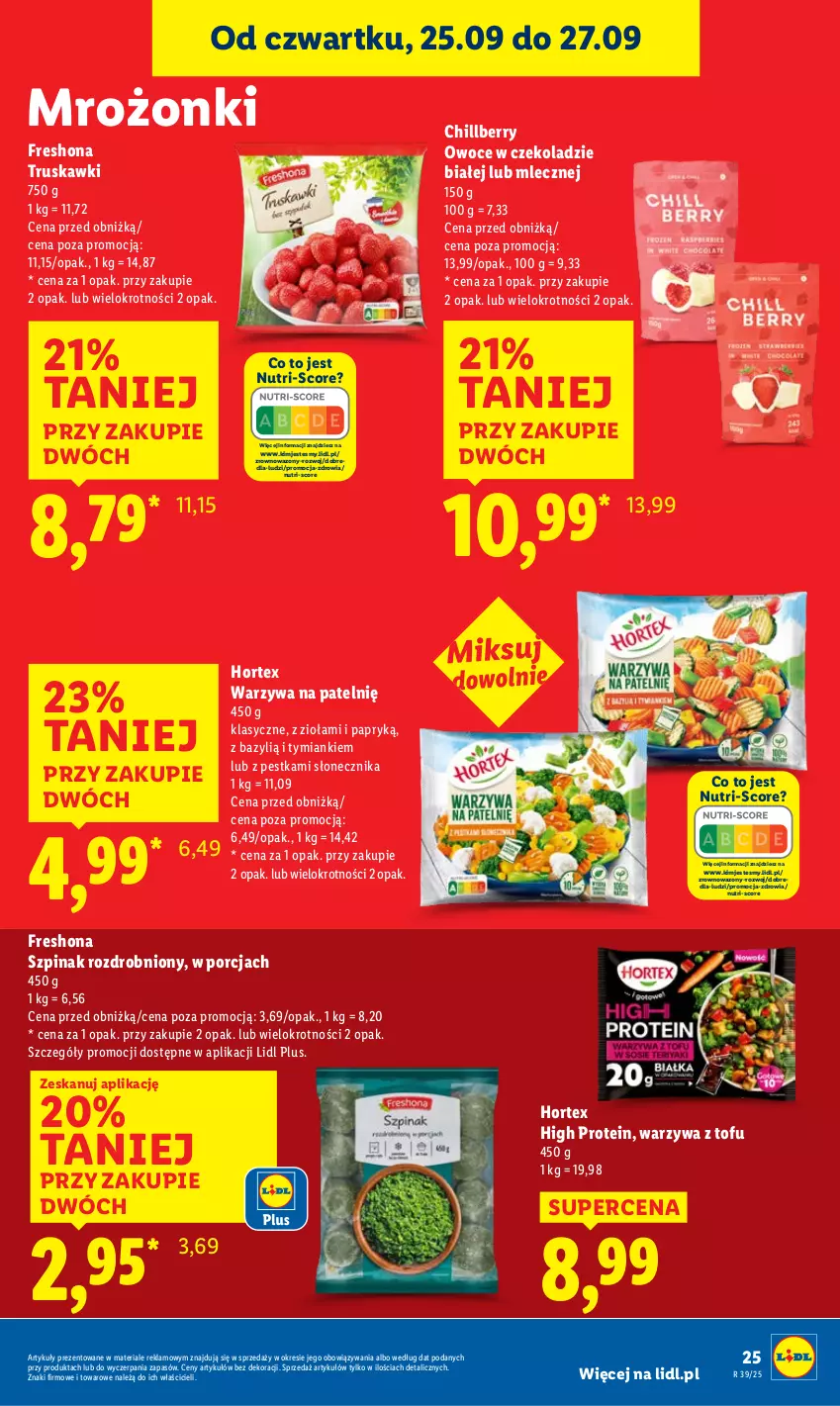 Gazetka promocyjna Lidl - GAZETKA - ważna 25.09 do 27.09.2025 - strona 27 - produkty: Bazyl, Hortex, Owoce, Por, Szpinak, Tofu, Truskawki, Warzywa, Wazon