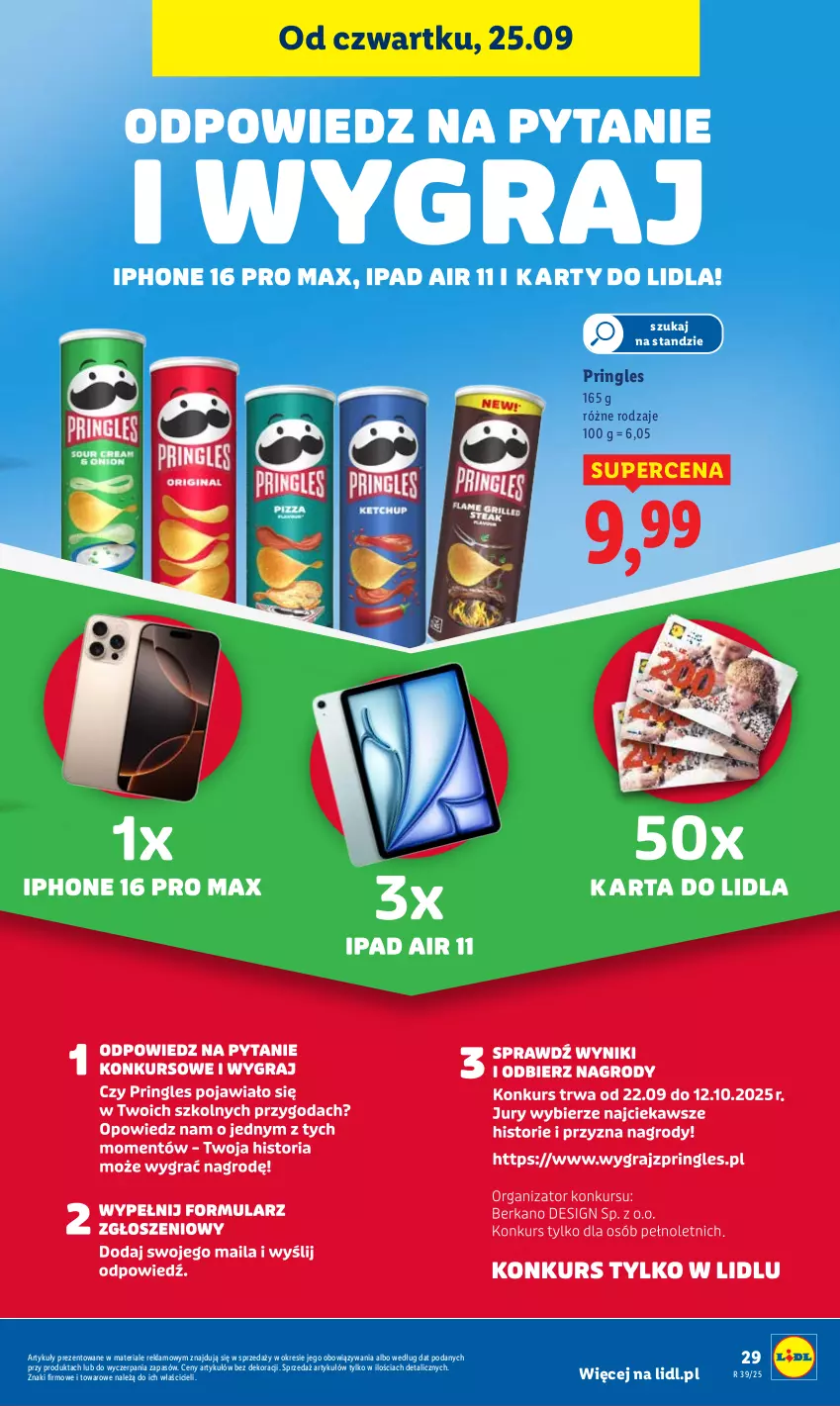 Gazetka promocyjna Lidl - GAZETKA - ważna 25.09 do 27.09.2025 - strona 33 - produkty: Pringles