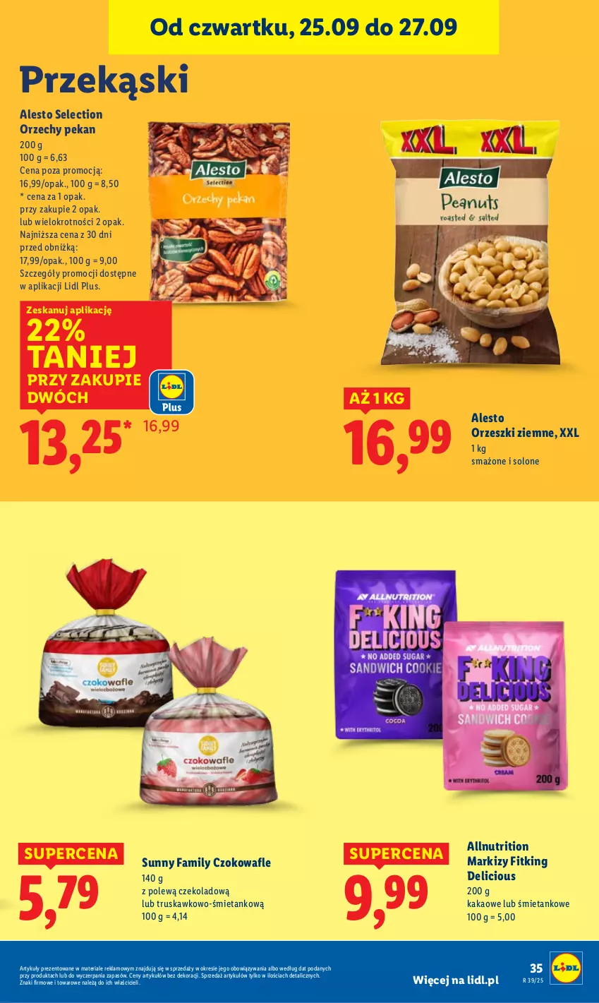 Gazetka promocyjna Lidl - GAZETKA - ważna 25.09 do 27.09.2025 - strona 39 - produkty: Fa, Kakao, Orzeszki, Orzeszki ziemne, Wafle