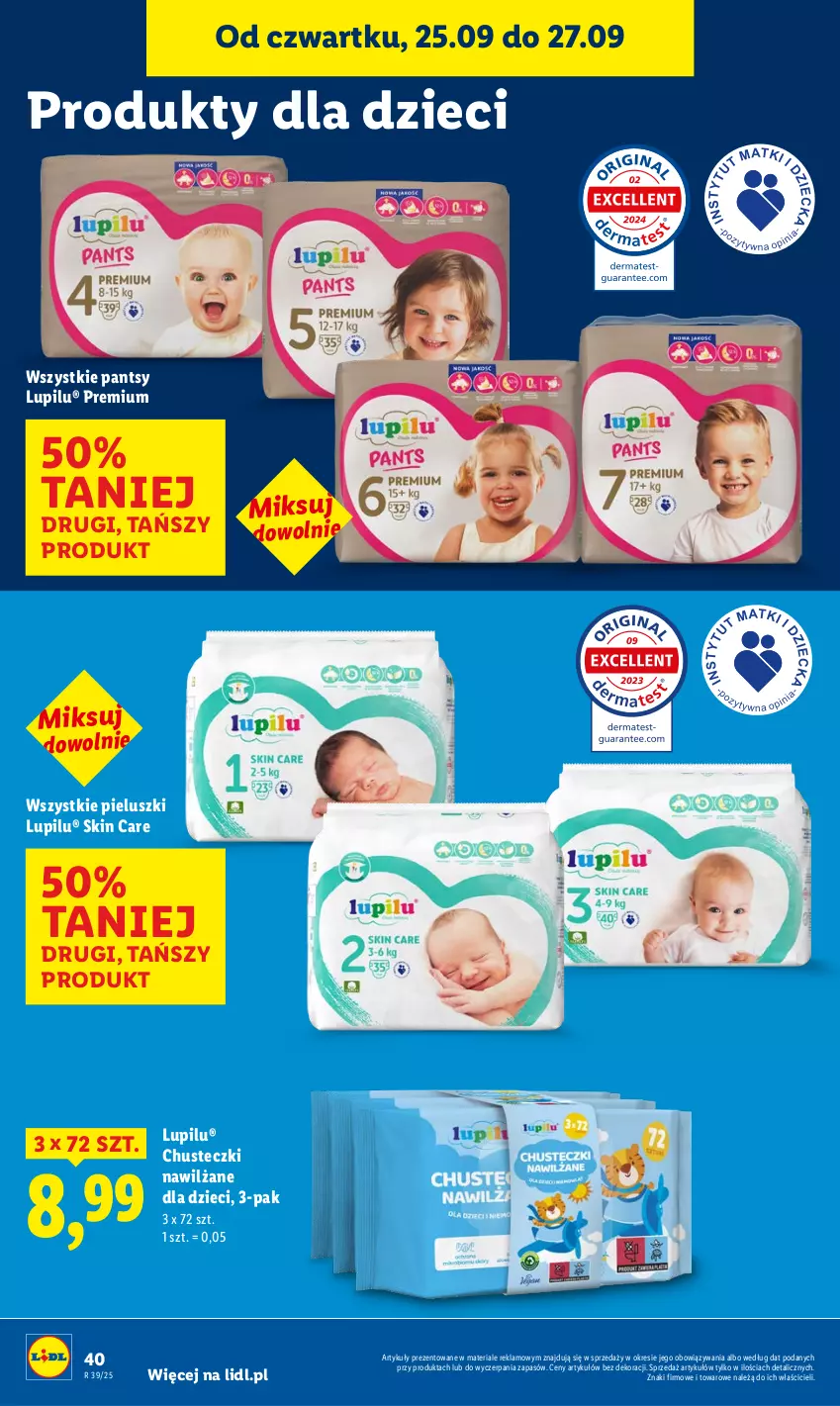 Gazetka promocyjna Lidl - GAZETKA - ważna 25.09 do 27.09.2025 - strona 44 - produkty: Chusteczki, Dzieci