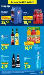 Gazetka promocyjna Lidl - GAZETKA - Gazetka - ważna od 27.09 do 27.09.2025 - strona 29 - produkty: Sok, Por, Napój energetyczny, Coca-Cola, Napoje, Lack, Pepsi, Napój izotoniczny, Tymbark, Syrop, Napój, Herbapol