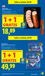 Gazetka promocyjna Lidl - GAZETKA - Gazetka - ważna od 27.09 do 27.09.2025 - strona 3 - produkty: Gra, Finish, PIKOK, Zmywarki, Kiełbasa