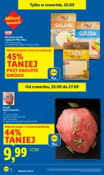 Gazetka promocyjna Lidl - GAZETKA - Gazetka - ważna od 27.09 do 27.09.2025 - strona 4 - produkty: Ser, Szynka wieprzowa, Szynka, Pilos