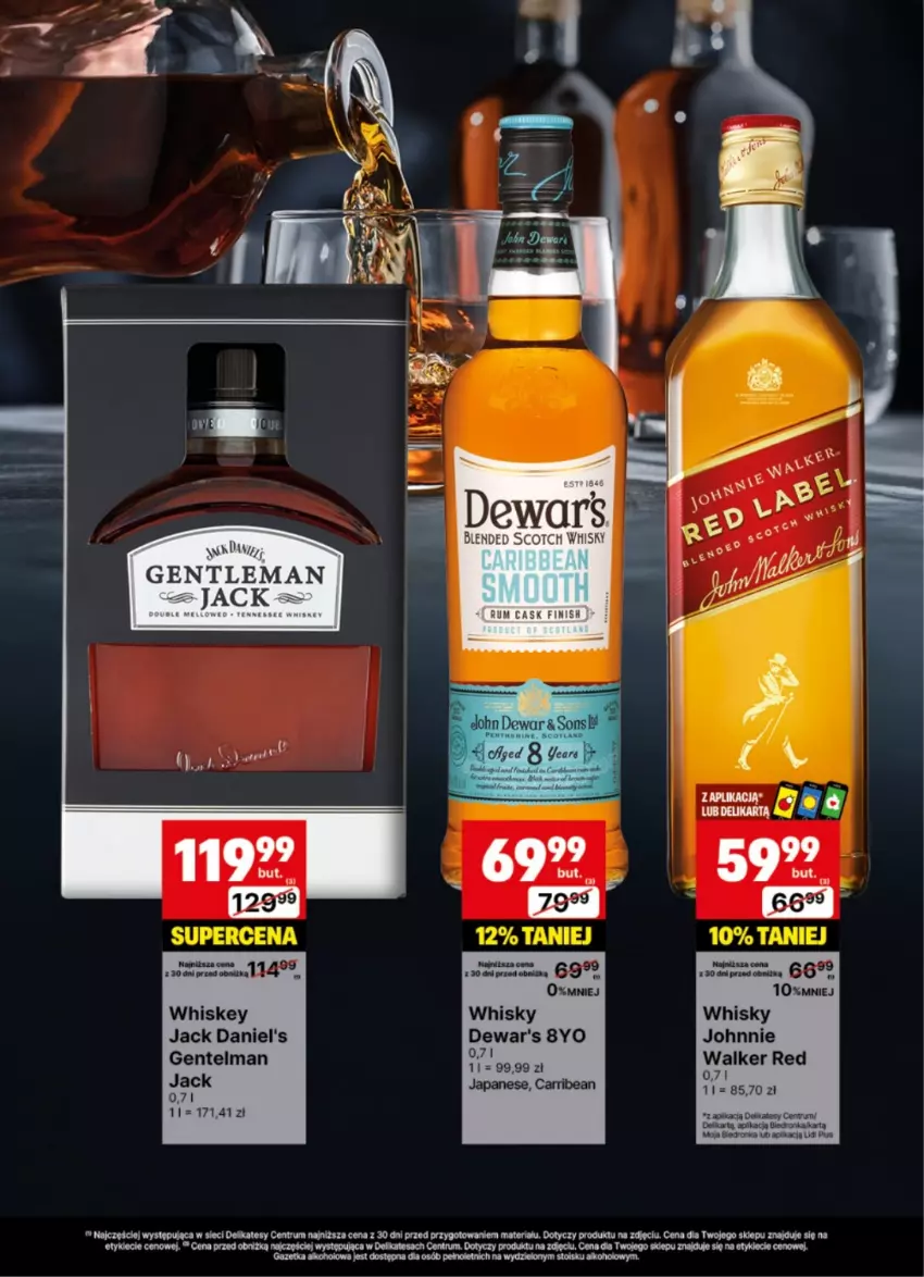 Gazetka promocyjna Delikatesy Centrum - Delibarek DC28-DC29 - ważna 07.07 do 20.07.2025 - strona 18 - produkty: Jack Daniel's, Johnnie Walker, Rum, Whiskey, Whisky