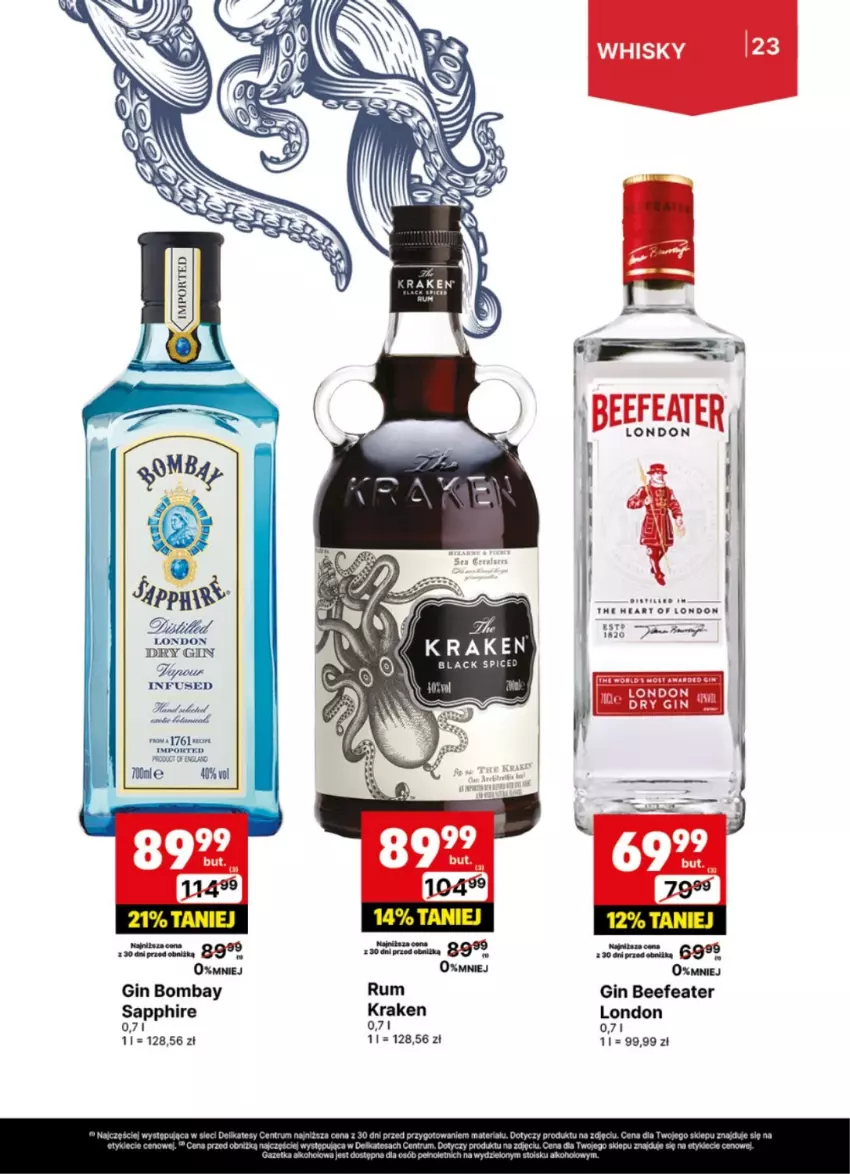 Gazetka promocyjna Delikatesy Centrum - Delibarek DC28-DC29 - ważna 07.07 do 20.07.2025 - strona 23 - produkty: Gin, Por, Rum