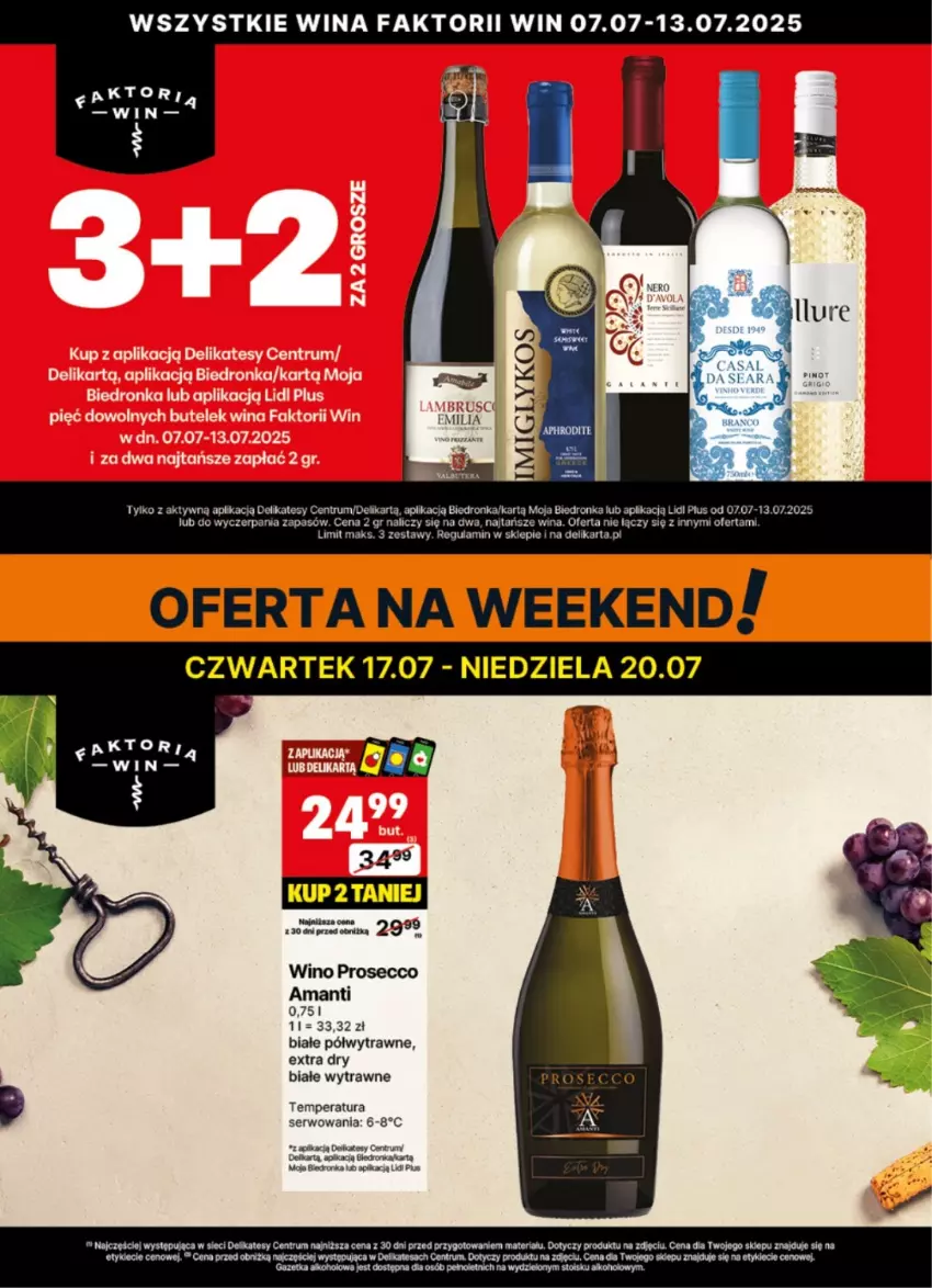 Gazetka promocyjna Delikatesy Centrum - Delibarek DC28-DC29 - ważna 07.07 do 20.07.2025 - strona 4 - produkty: Fa, Prosecco, Rum, Ser, Tera, Wino