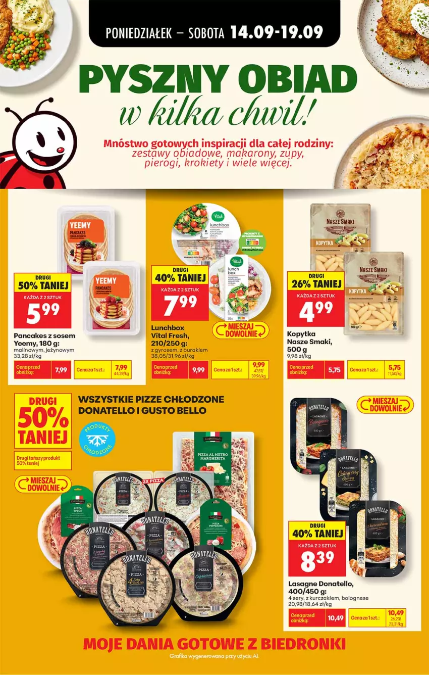 Gazetka promocyjna Biedronka - Gazetka - ważna 14.09 do 21.09.2026 - strona 2 - produkty: Bell, Buraki, Gyros, Kopytka, Kurczak, Lasagne, Ser, Sos