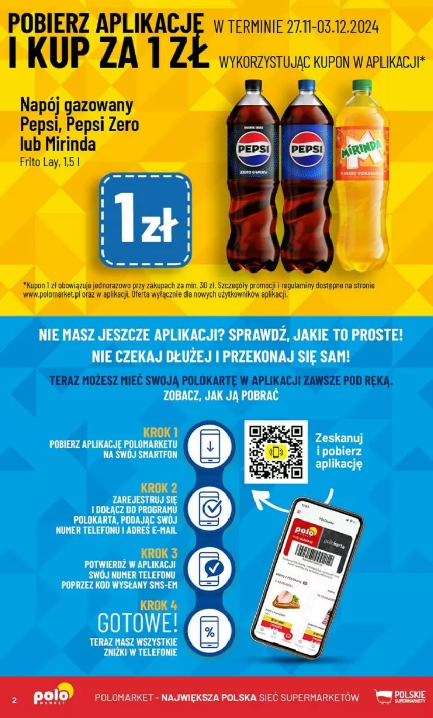 Gazetka promocyjna PoloMarket - ważna 27.11 do 03.12.2024 - strona 12 - produkty: Mirinda, Napój, Napój gazowany, Pepsi, Tera