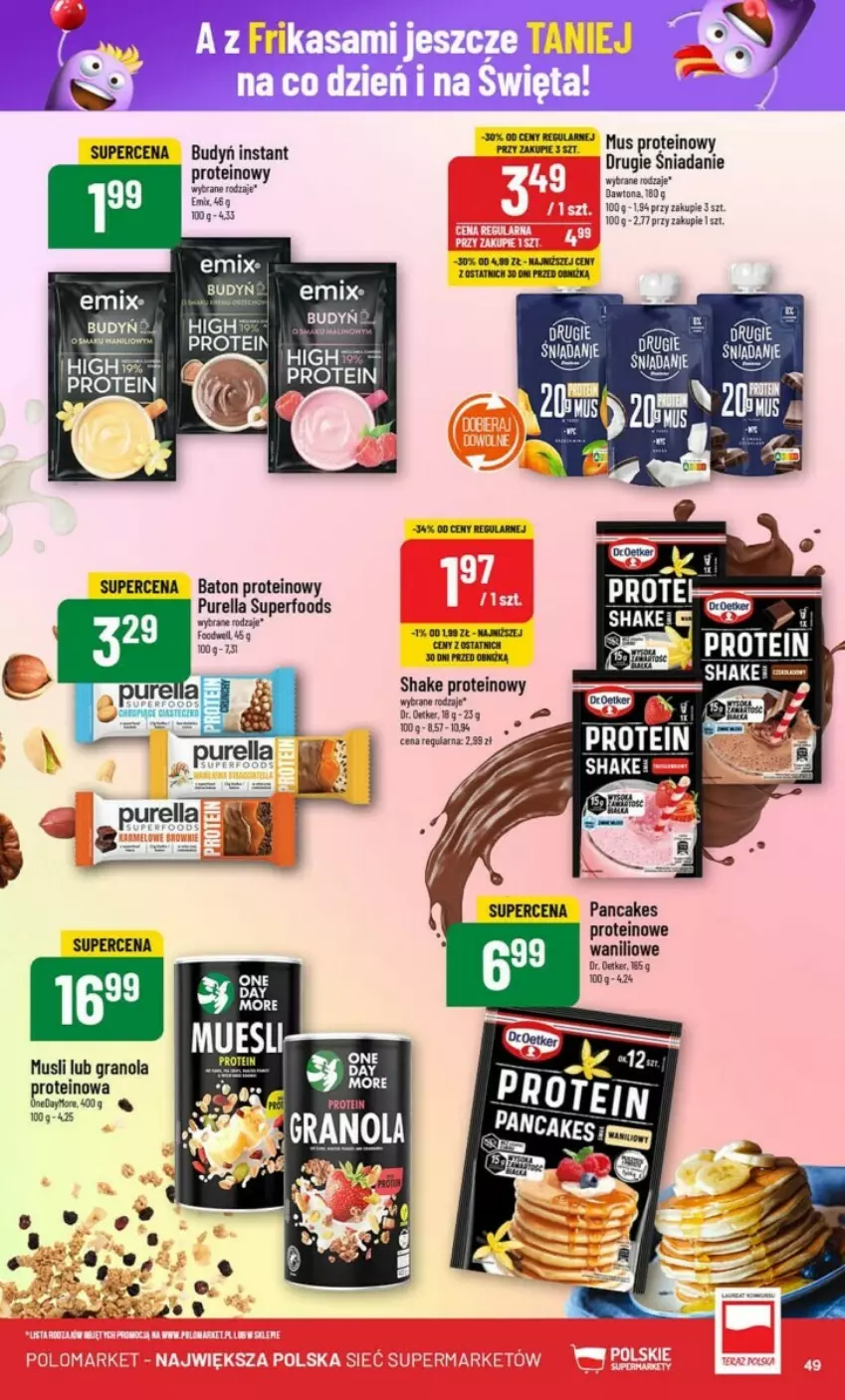 Gazetka promocyjna PoloMarket - ważna 27.11 do 03.12.2024 - strona 44 - produkty: Baton, Dawtona, Gra, Granola, Mus, Pur, Purella superfoods