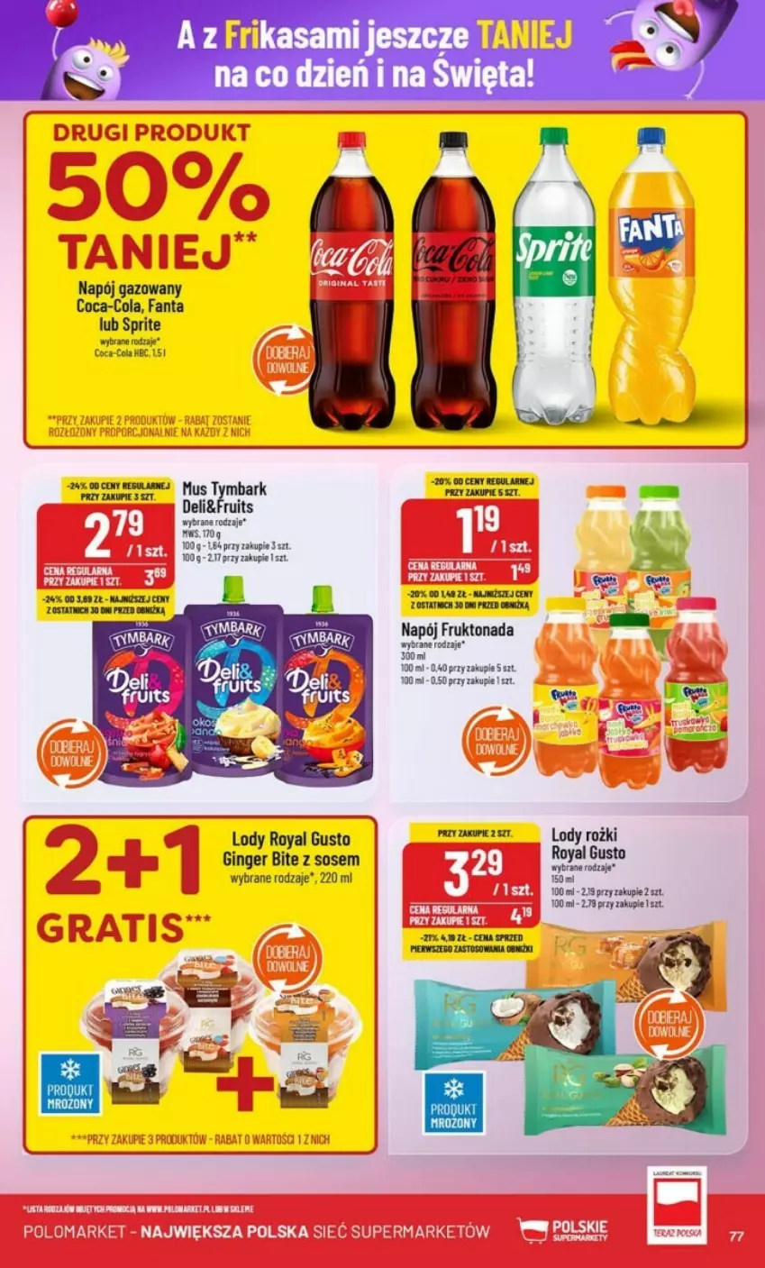 Gazetka promocyjna PoloMarket - ważna 27.11 do 03.12.2024 - strona 75 - produkty: Coca-Cola, Gin, Lody, Mus, Napój, Sos, Sprite