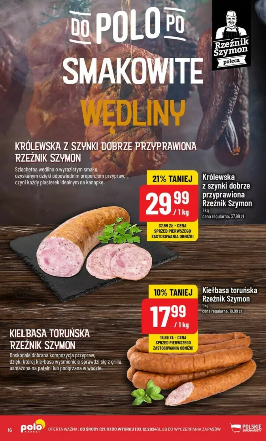 Gazetka promocyjna PoloMarket - ważna 27.11 do 03.12.2024 - strona 8 - produkty: Grill, Kiełbasa, Por, Wędlina