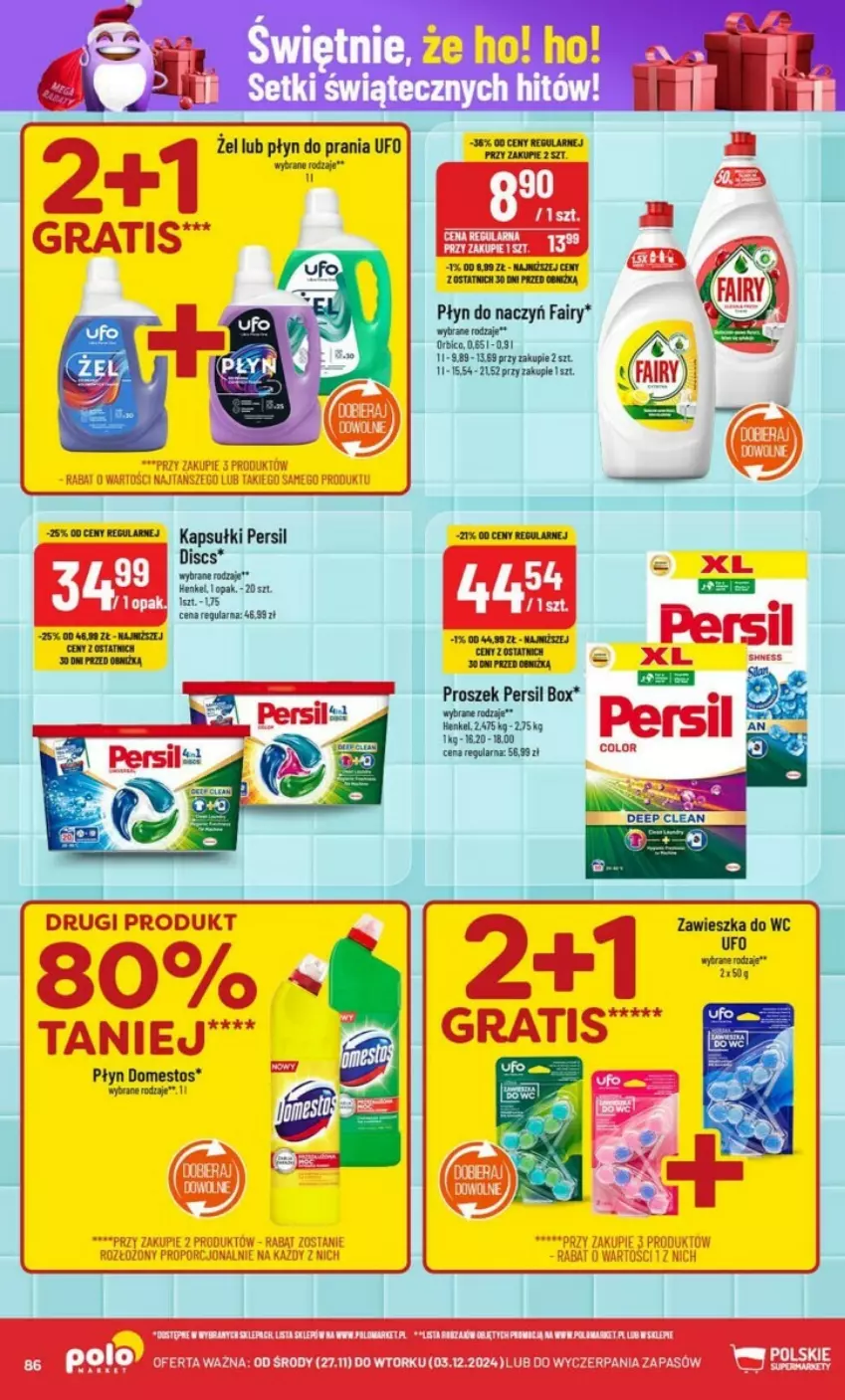 Gazetka promocyjna PoloMarket - ważna 27.11 do 03.12.2024 - strona 85 - produkty: Domestos, Fa, Fairy, Persil, Por