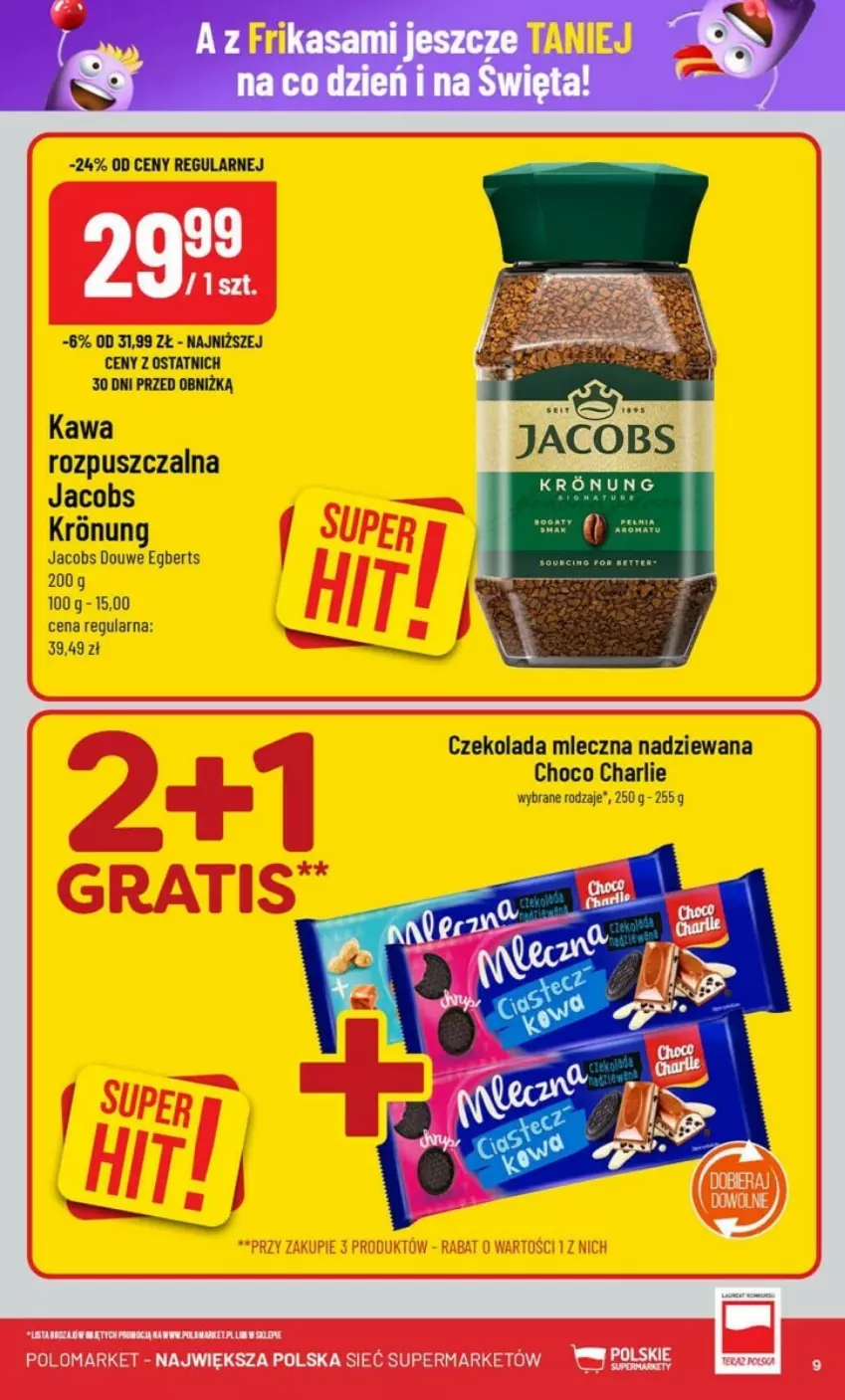 Gazetka promocyjna PoloMarket - ważna 27.11 do 03.12.2024 - strona 89 - produkty: Czekolada, Czekolada mleczna, Jacobs, Kawa, Kawa rozpuszczalna