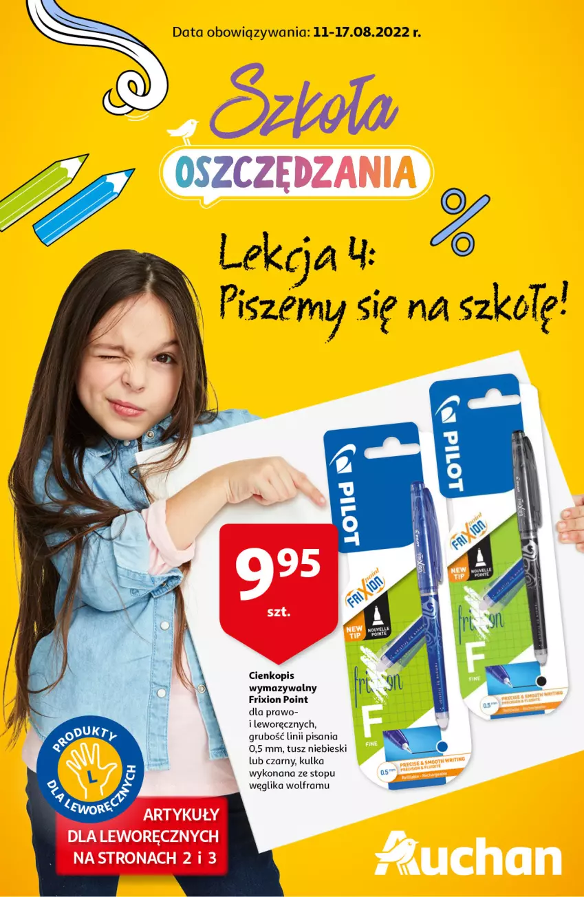 Gazetka promocyjna Auchan - Szkoła Oszczędzania Hipermarkety - ważna 11.08 do 17.08.2022 - strona 1 - produkty: Top, Tusz