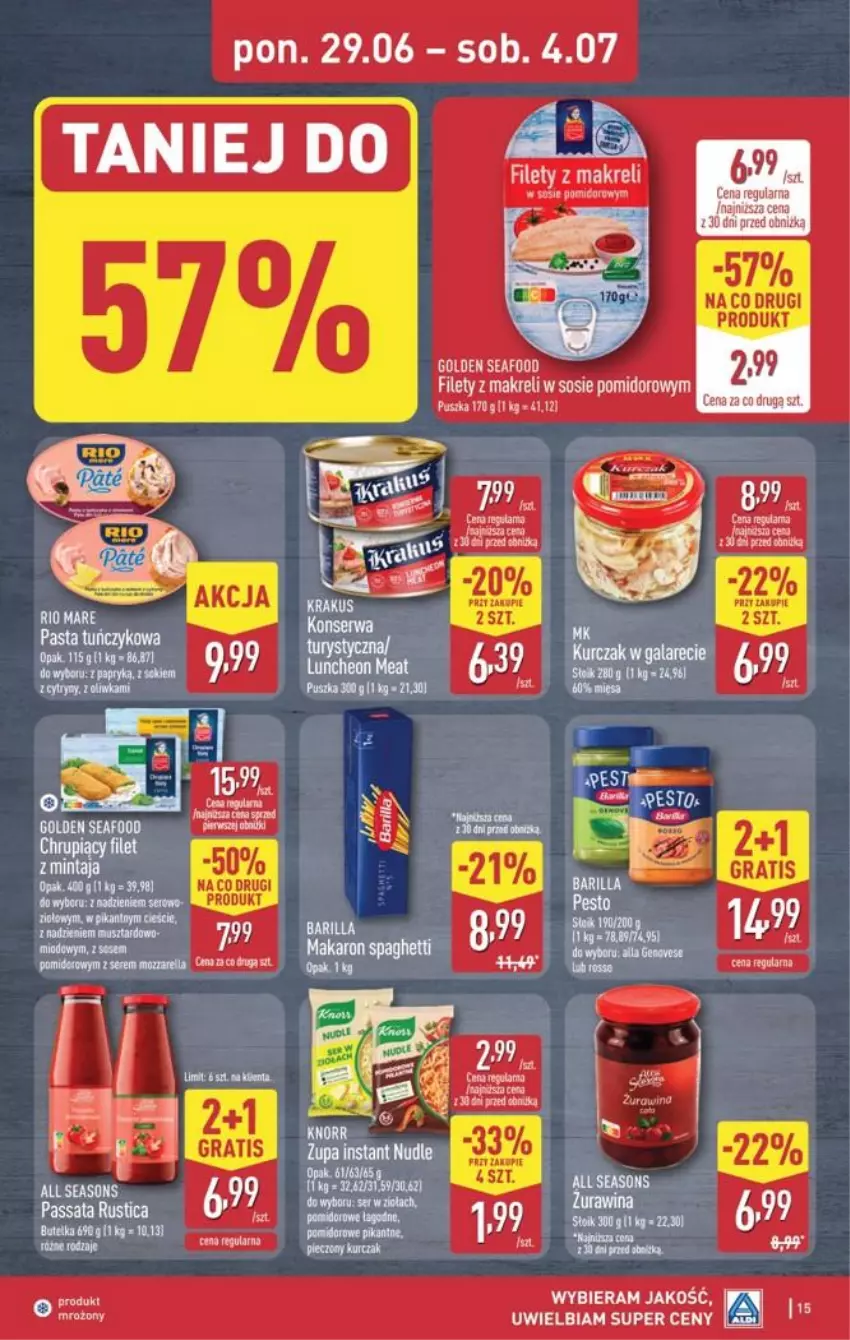 Gazetka promocyjna Aldi - Pełna oferta - ważna 29.06 do 04.07.2026 - strona 15 - produkty: Fa, Mintaj, Ser, Sos, Tuńczyk
