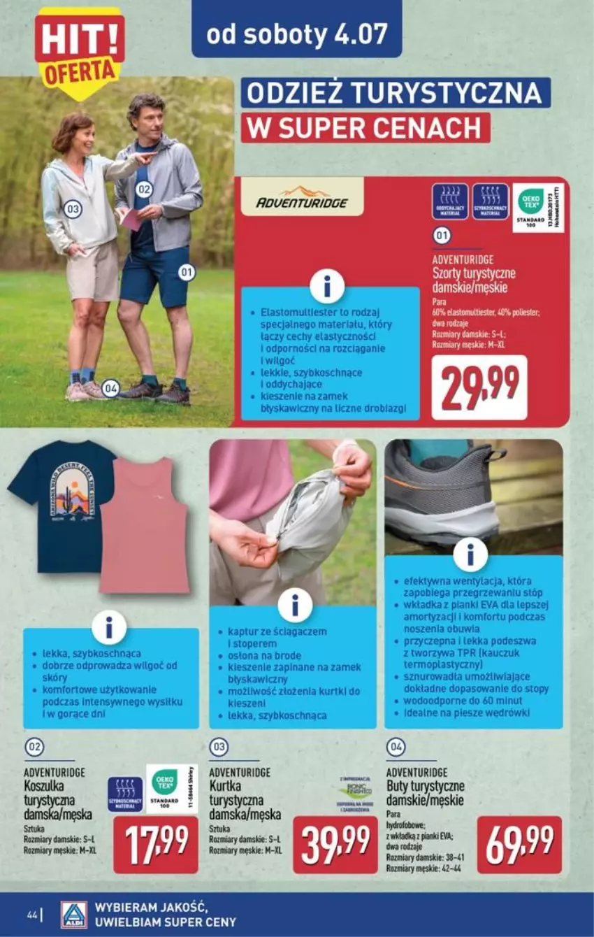Gazetka promocyjna Aldi - Pełna oferta - ważna 29.06 do 04.07.2026 - strona 44 - produkty: Buty, Fa, Kurtka