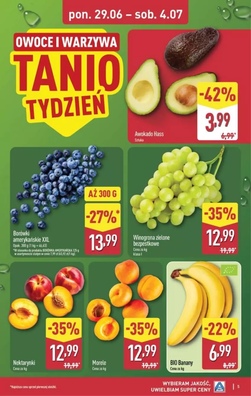 Gazetka promocyjna Aldi - Pełna oferta - ważna 29.06 do 04.07.2026 - strona 5 - produkty: Nektar, Owoce, Warzywa