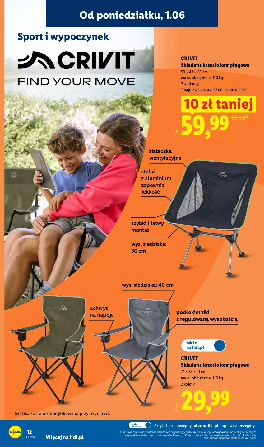 Gazetka promocyjna Lidl - Katalog ważny od 1.06 - ważna 01.06 do 06.06.2026 - strona 14 - produkty: Gra, Grafika, Krzesło, Napoje, Por, Sok, Sport