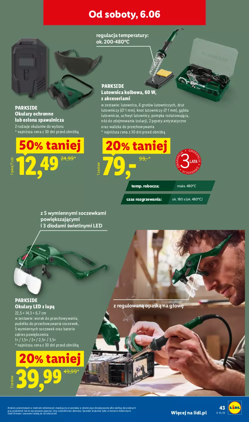 Gazetka promocyjna Lidl - Katalog ważny od 1.06 - ważna 01.06 do 06.06.2026 - strona 47 - produkty: Okulary ochronne, Parkside, Pompka, Pudełko, Walizka