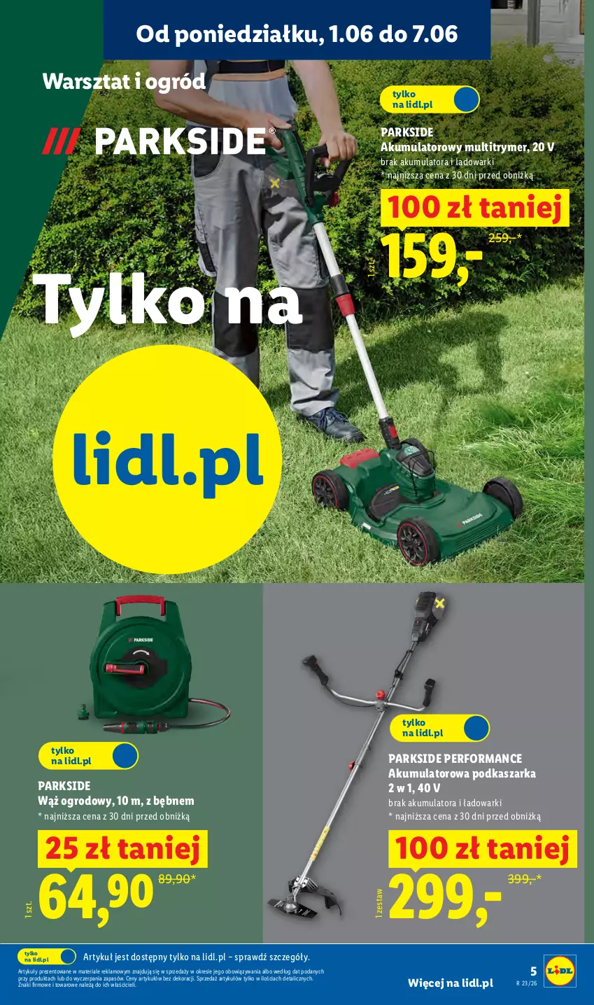 Gazetka promocyjna Lidl - Katalog ważny od 1.06 - ważna 01.06 do 06.06.2026 - strona 5 - produkty: Akumulator, Kasza, Ogród, Parkside