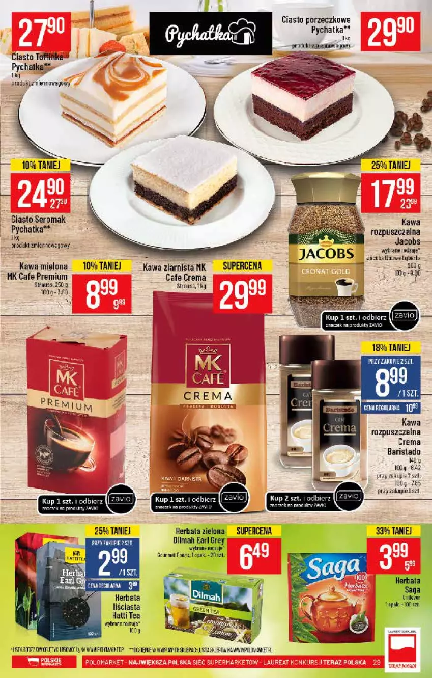 Gazetka promocyjna PoloMarket - Gazetka pomocyjna - ważna 16.06 do 22.06.2021 - strona 29 - produkty: Earl Grey, Herbata, Jacobs, Kawa, Kawa mielona, Kawa ziarnista, Por, Saga, Tran