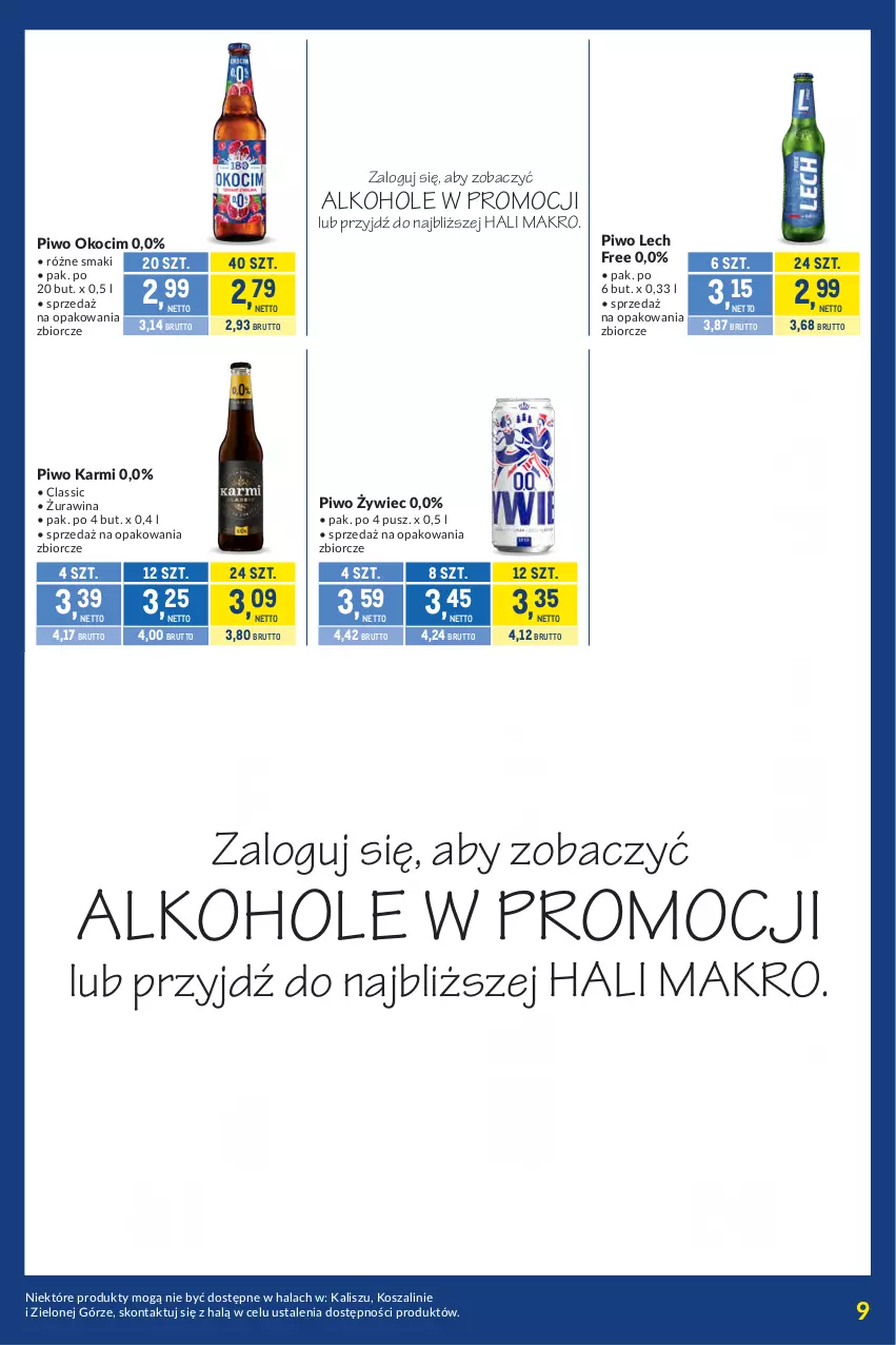Gazetka promocyjna Makro - Kupujesz więcej płacisz mniej - ważna 09.06 do 07.07.2026 - strona 9 - produkty: Alkohole, Carlsberg, JBL, Karmi, Koc, Kosz, Namysłów, Okocim, Piwo, Szal, Tatra, Warka