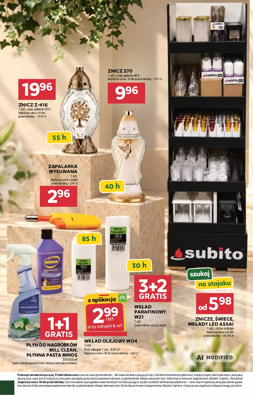 Gazetka promocyjna Stokrotka - Market - ważna 08.10 do 14.10.2026 - strona 18 - produkty: Gra, Mięso, Olej, Optima, Owoce, Warzywa, Wkład olejowy, Zapalarka, Znicz