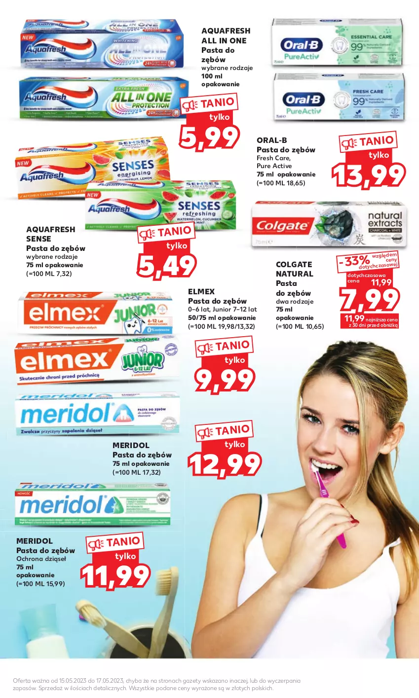 Gazetka promocyjna Kaufland - Mocny Start - ważna 15.05 do 17.05.2023 - strona 15 - produkty: Aquafresh, Colgate, Elmex, LG, Pasta do zębów, Pur