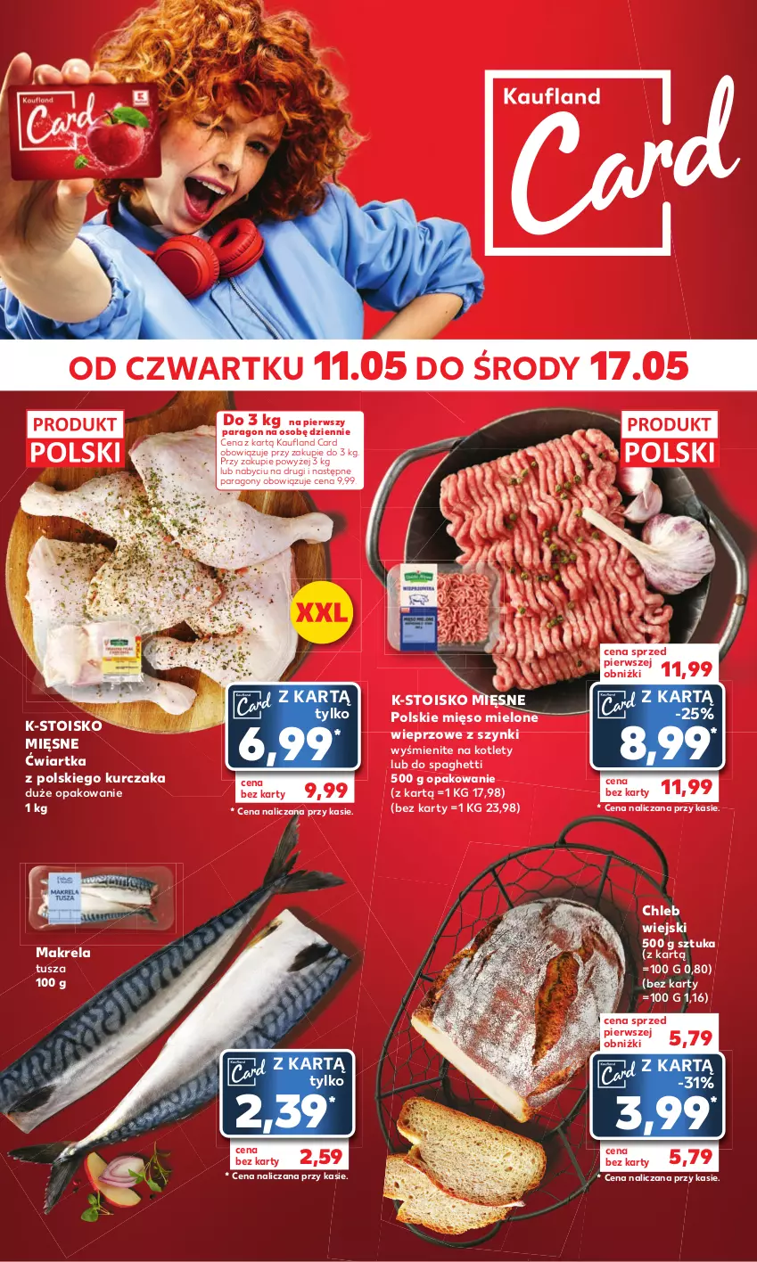 Gazetka promocyjna Kaufland - Mocny Start - ważna 15.05 do 17.05.2023 - strona 16 - produkty: Chleb, Kotlet, Kurczak, Mięso, Mięso mielone, Spaghetti, Tusz
