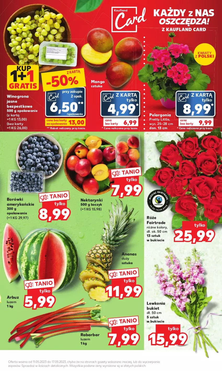 Gazetka promocyjna Kaufland - Mocny Start - ważna 15.05 do 17.05.2023 - strona 7 - produkty: Ananas, Arbuz, Bukiet, Fa, Gra, Kosz, Mango, Nektar, Wino, Winogrona